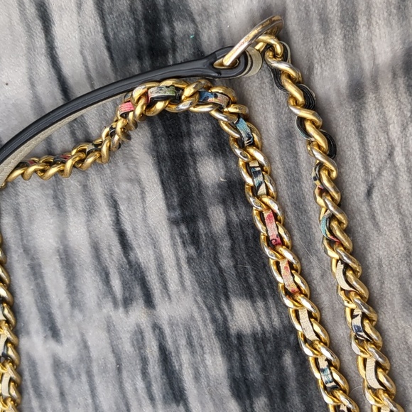 Tory Burch White Floral Print Leather Parker Chain Shoulder Bag - Picture 9 of 17